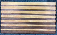 Thumbnail image of 18 x 10 Domestic Wood Cutting Board (Walnut and Maple Stripes)
