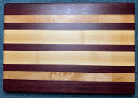 Thumbnail image of 18 x 12 x 1 1/4 Exotice Wood Cutting Board - Hard Maple and Purpleheart