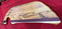 Thumbnail image of 23" x 8" Exotic Wood Charcuterie/Cutting Board - Curved Design