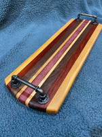 Thumbnail for 24 x 8 charcuterie board with steampunk handles